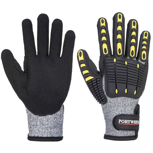 Impact C13 Nitrile Sandy Reinforced Palm Glove - Grey/Black