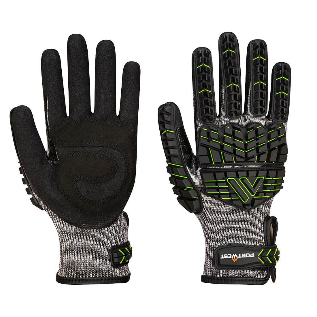 Impact F15 Nitrile Foam Reinforced G Palm Glove - Black/Green