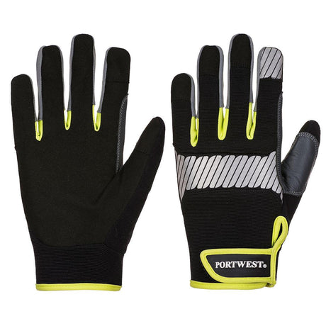 PW3 Mechanic 80 Reflective Utility Glove - Black/Yellow
