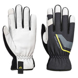 Stretch Utility Leather Glove - Black