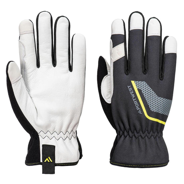 Stretch Utility Leather Glove - Black