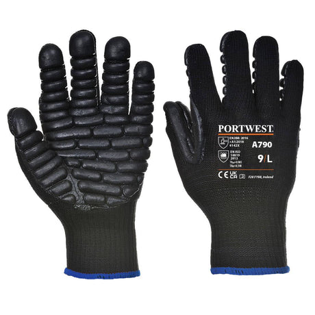 Anti-Vibration 10 Rubber Chloroprene Glove - Black