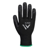 Needle Resistant  F10 Latex Crinkle Glove - Black