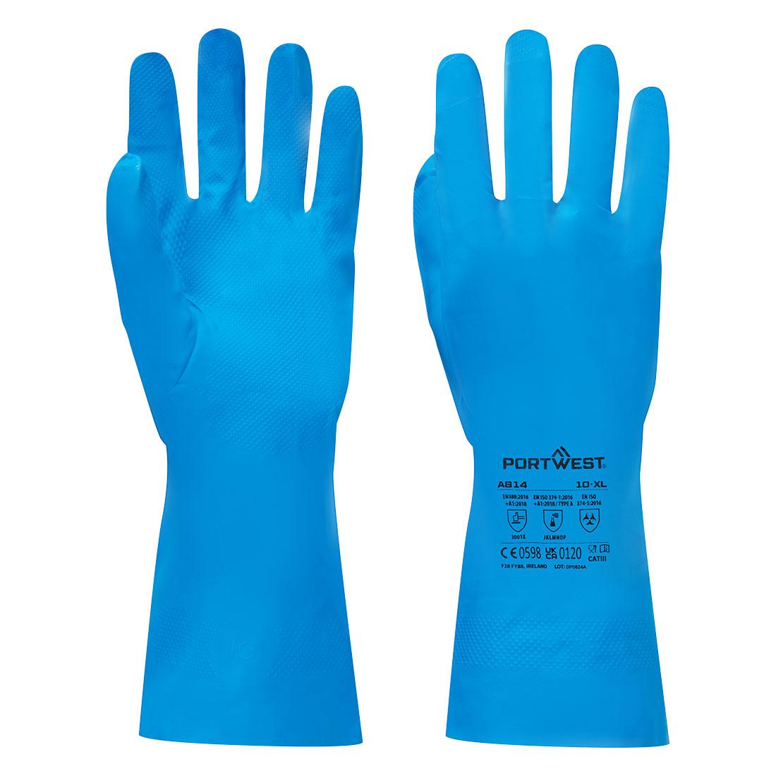 Food Approved Nitrile Gauntlet - Blue