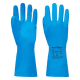 Food Approved Nitrile Gauntlet - Blue