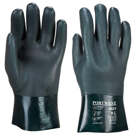 Double Dipped PVC Gauntlet 27cm - Green