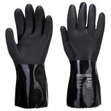 ESD PVC Chemical Gauntlet - Black