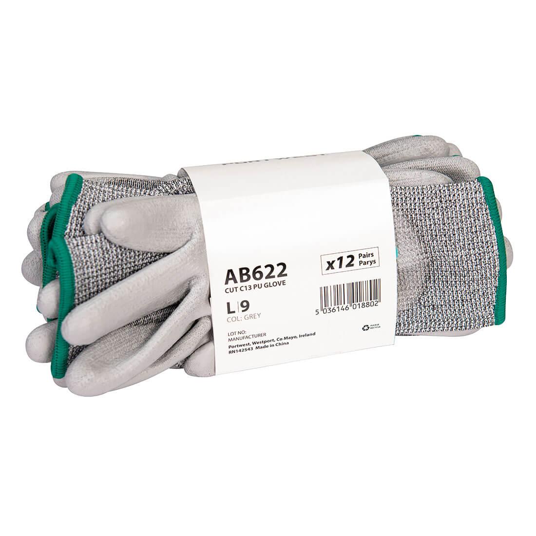 Cut C13 PU Essential Multipack (Pk12) - Grey