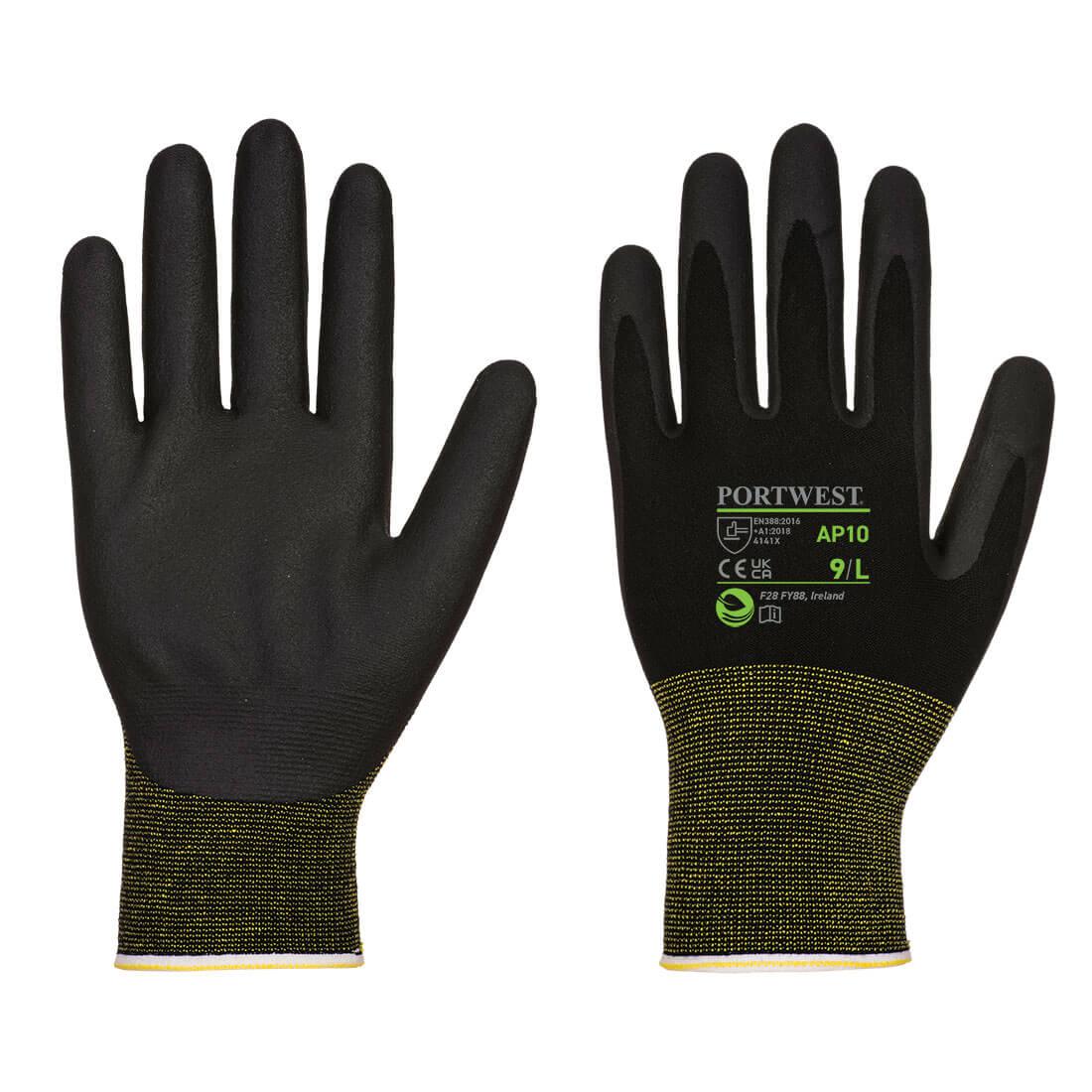 Grip 15 Foam Nitrile Bamboo Glove - Black