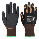 Grip 15 Nitrile Double Palm Glove - Black/Orange