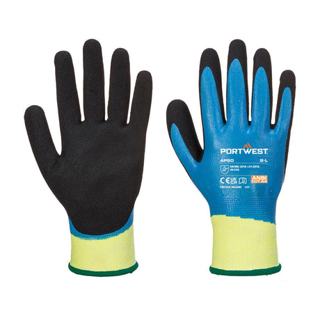 Cut D13 Nitrile Aqua Glove - Blue/Black