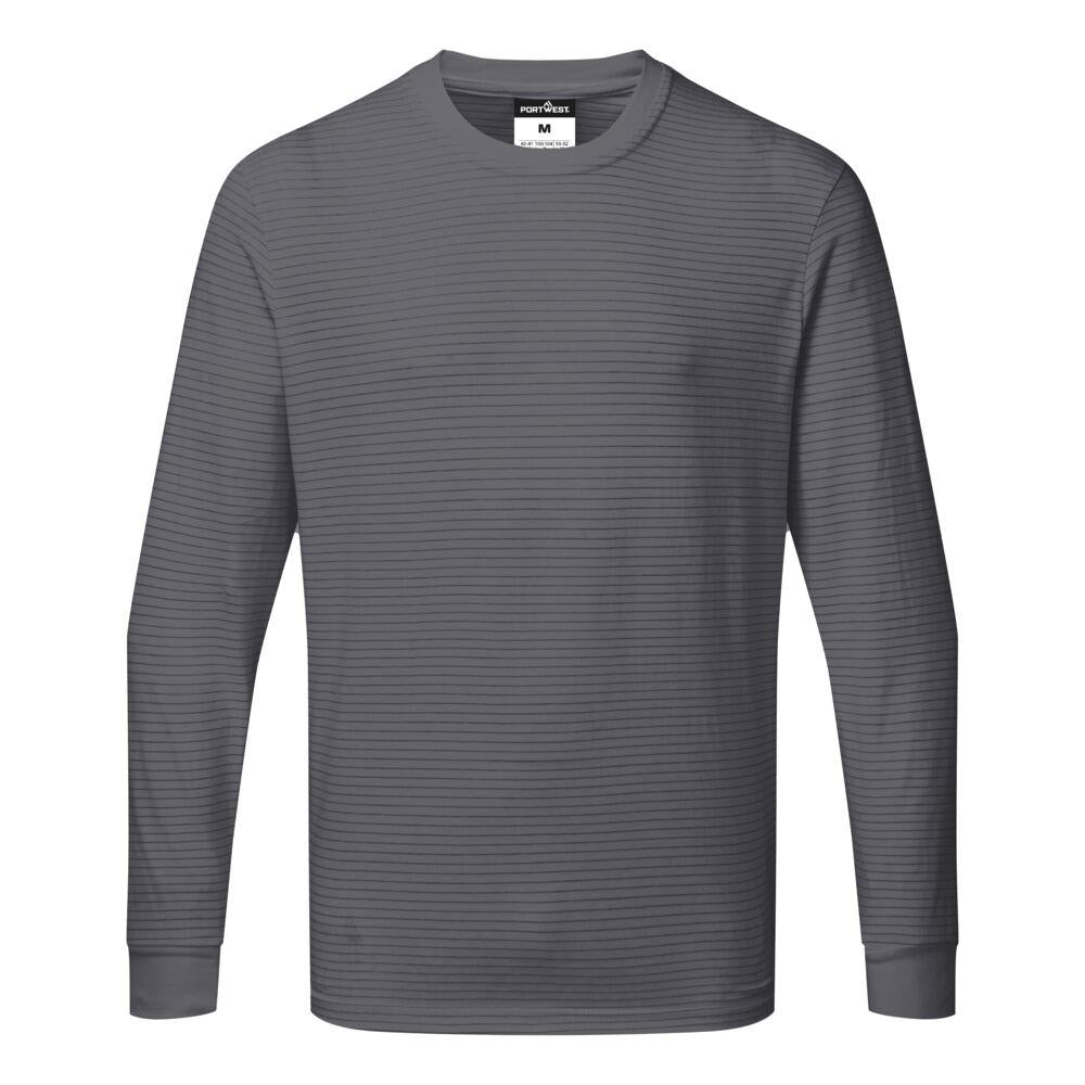 Anti-Static ESD T-Shirt L/S - Zoom Grey