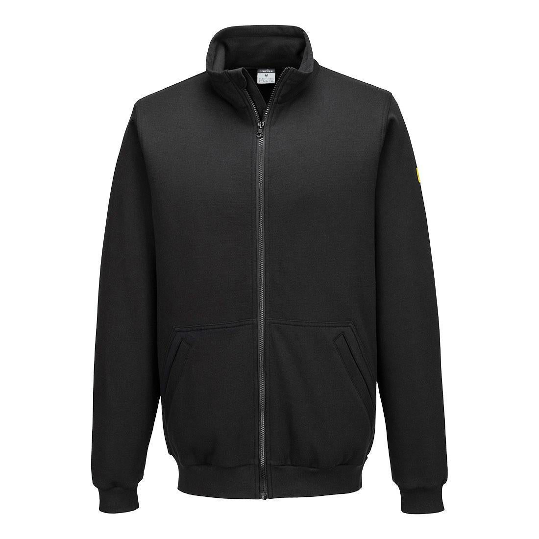 Anti-Static ESD Zip Sweatshirt - Black