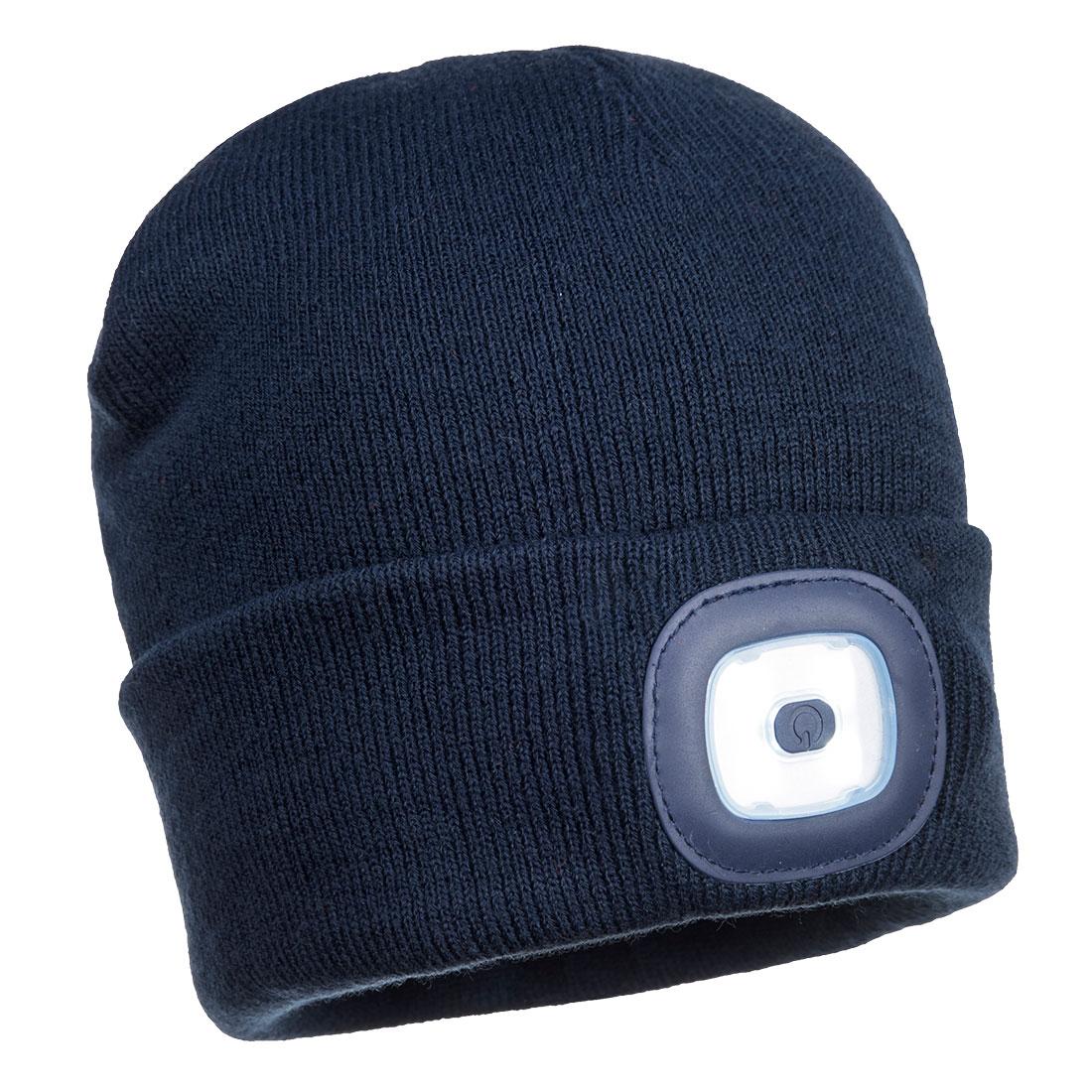 Beanie USB Rechargeable LED Head Light - Navy