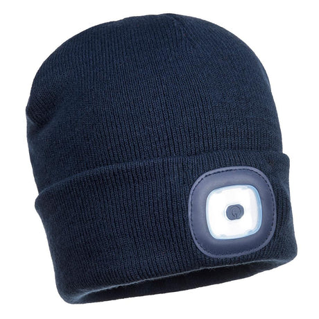 Beanie USB Rechargeable LED Head Light - Navy