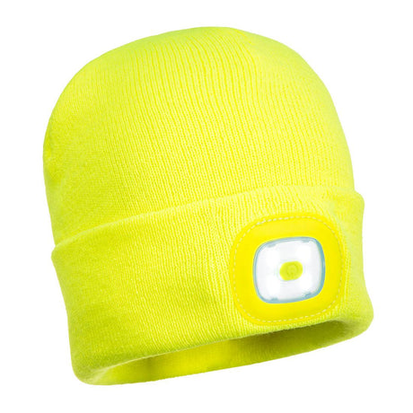 Beanie USB Rechargeable LED Head Light - Yellow