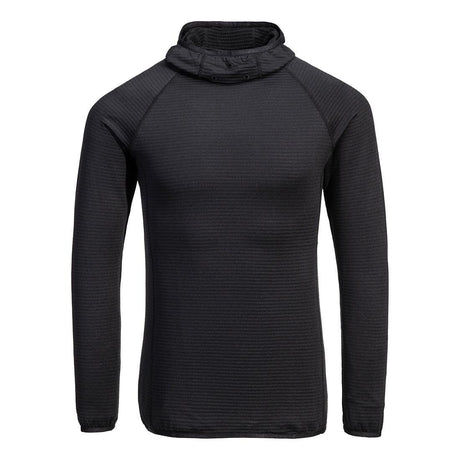 Waffle Fleece Hooded Baselayer - Black