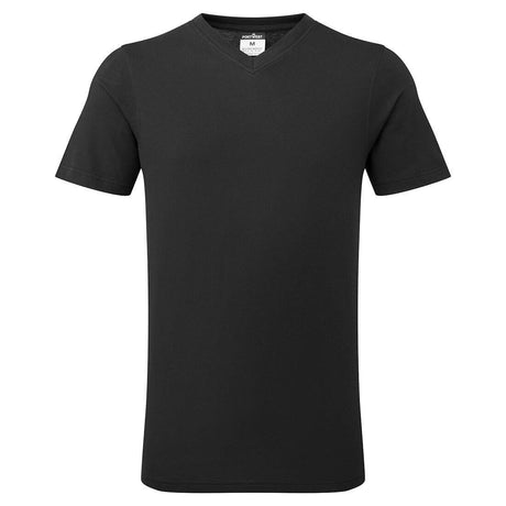 V-Neck Cotton T-Shirt - Black