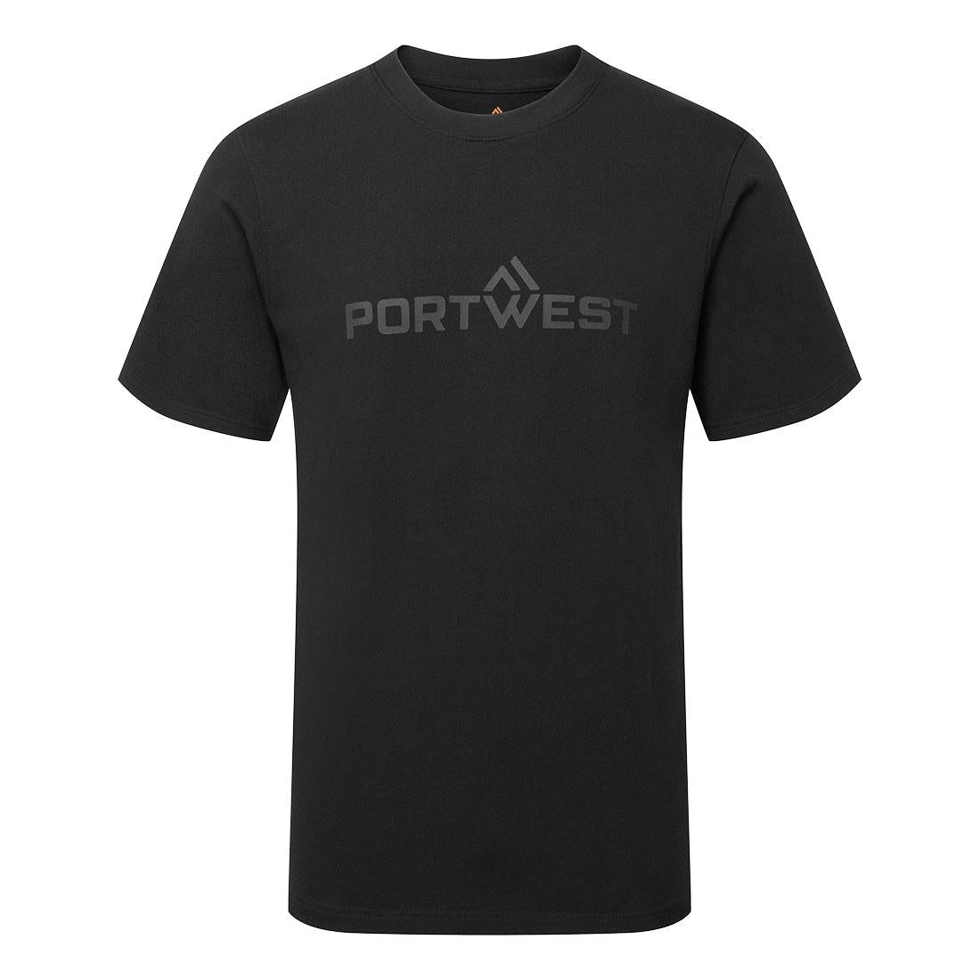 Portwest Cotton T-Shirt S/S - Black
