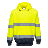 Hi-Vis Contrast Hoodie - Yellow/Navy