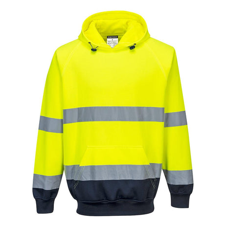 Hi-Vis Contrast Hoodie - Yellow/Navy