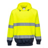 Hi-Vis Contrast Hoodie - Yellow/Navy