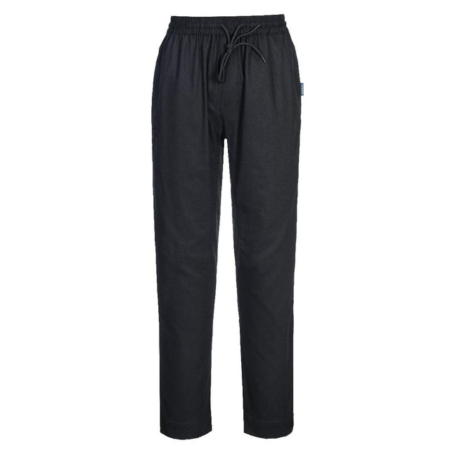 Chef's Cotton Mesh Air Pro Stretch Trousers - Black