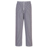 Chef's Bromley Trousers - Blue Check Tall