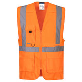 Hi-Vis Tablet Pocket Executive Vest - Orange