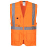Hi-Vis Tablet Pocket Executive Vest - Orange