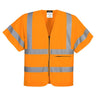 Hi-Vis Band and Brace Zip Vest S/S - Orange