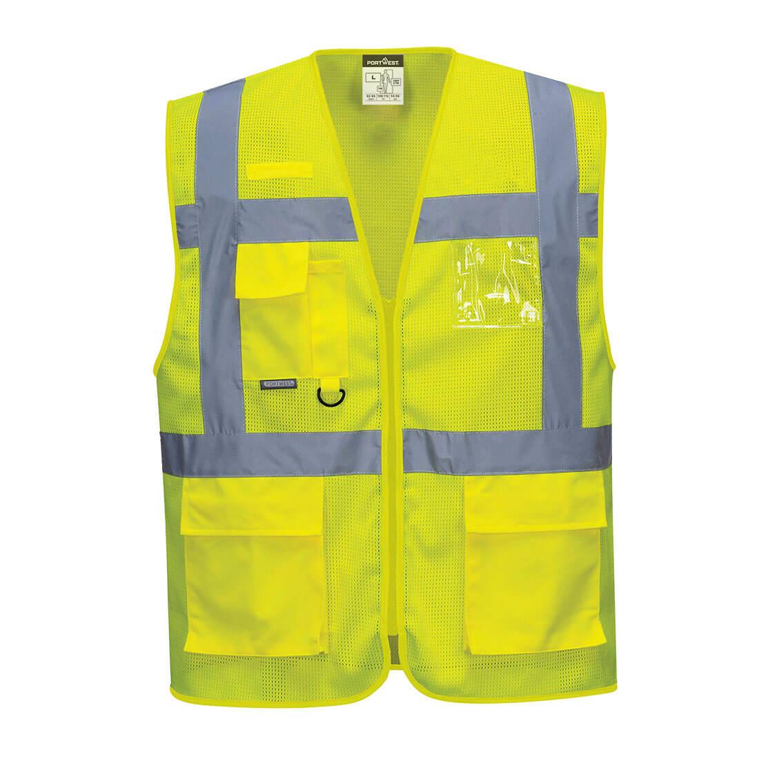 Athens Hi-Vis Mesh Executive Vest - Yellow