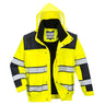 Hi-Vis 3-in-1 Contrast Winter Bomber Jacket - Yellow/Black