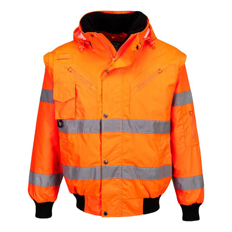 Hi-Vis 3-in-1 Bomber Jacket - Orange