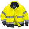 Hi-Vis 2-in-1 Contrast Bomber Jacket - Yellow