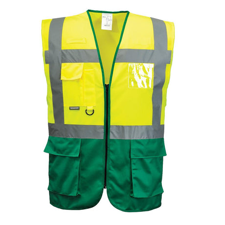 Warsaw Hi-Vis Contrast Executive Vest - Yellow/Green