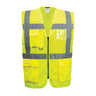 Madrid Hi-Vis Half Mesh Executive Vest - Yellow