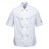 Rachel Women's Chefs Jacket S/S - White