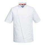 Chef's Mesh Air Pro Asymmetrical Jacket S/S - White