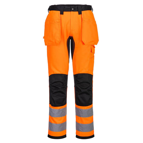 WX2 Eco Hi-Vis Holster Pocket Trousers - Orange/Black