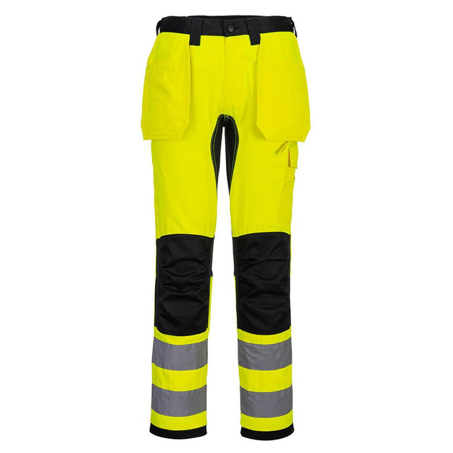WX2 Eco Hi-Vis Holster Pocket Trousers - Yellow/Black