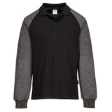 Polo Shirt with Cut Resistant Sleeves - Black