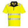 DX4 Hi-Vis Zip Polo Shirt S/S - Yellow/Black