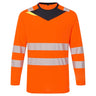 DX4 Hi-Vis T-Shirt L/S - Orange/Black