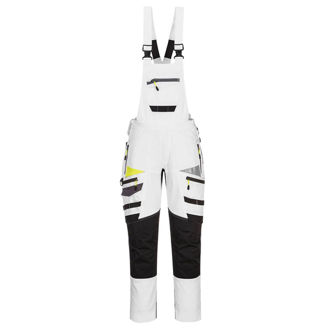DX4 Work Bib and Brace - White/Grey