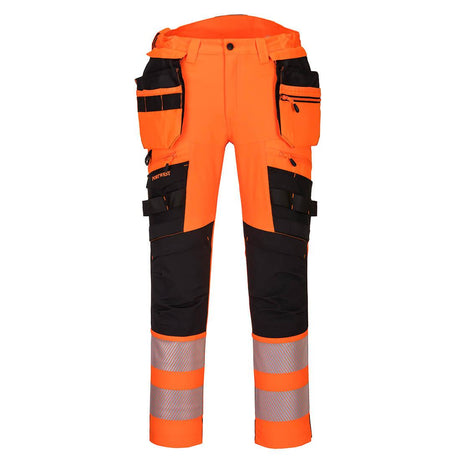 DX4 Hi-Vis Detachable Holster Pocket Trousers - Orange/Black