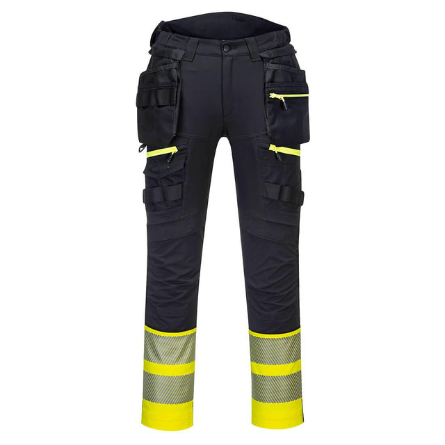DX4 Hi-Vis Detachable Holster Pocket Class 1 Trousers - Yellow/Black