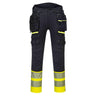 DX4 Hi-Vis Detachable Holster Pocket Class 1 Trousers - Yellow/Black
