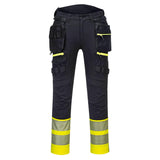 DX4 Hi-Vis Detachable Holster Pocket Class 1 Trousers - Yellow/Black