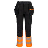 DX4 Hi-Vis Class 1 Detachable Holster Pocket Craft Trousers - Orange/Black